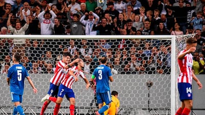 Joao Felix finds the net for Atletico. AFP