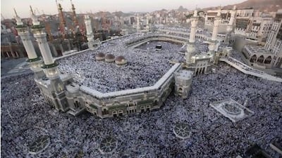 Tens of thousands of Muslims move around the Kaaba, at the centre of the Grand Mosque, during the annual Hajj in Makkah in 2011. Photo: AP