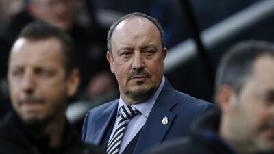 Newcastle manager Rafael Benitez before the match. Andrew Yates / Reuters