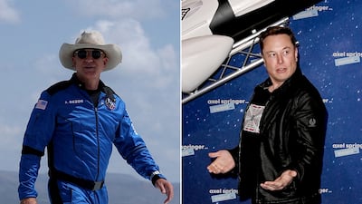 Elon Musk and Jeff Bezos are both exploring the realm of space tourism. Photo: AFP/ Getty Images