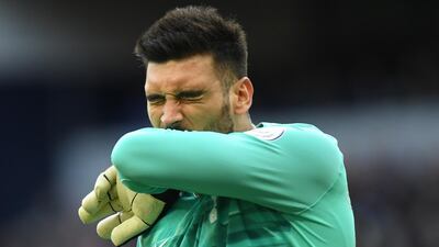 Goalkeeper Paulo Gazzaniga of Tottenham Hotspur reacts after defeat to Wolves. EPA
