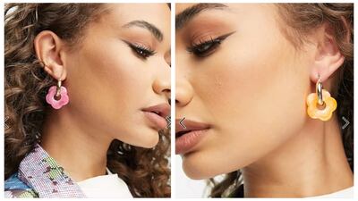 For a more playful take on the trend, this pair comes in different colours to mix and match; Dh50 at Asos.com. Photo: Asos