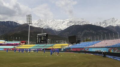 DHARAMSALA, INDIA - MARCH 16: Australia train during an Australian nets session ahead of the ICC 2016 Twenty20 World Cup on March 16, 2016 in Dharamsala, India. (Photo by Ryan Pierse/Getty Images)