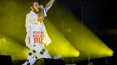 Clues point to US rapper Post Malone to perform as part of the Abu Dhabi F1 Grand Prix After Race Concerts. (Photo by Scott Legato/Getty Images for Live Nation)