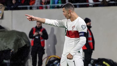 Portugal`s Cristiano Ronaldo celebrates after scoring against Luxembourg. EPA