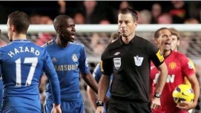 Mark Clattenburg, right, alleged to have made racist remarks towards two Chelsea players.