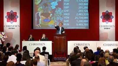 The auction of modern and contemporary Arab, Iranian and Turkish art by Christie's Middle East, which was split into two parts, totalled sales of $6.4m, against a pre-sale high estimate of $6.1m.
