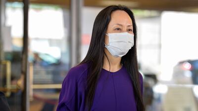 Huawei Technologies' chief financial officer Meng Wanzhou exits court at the conclusion of a hearing in Vancouver, Canada, on Wednesday. Photo: Reuters