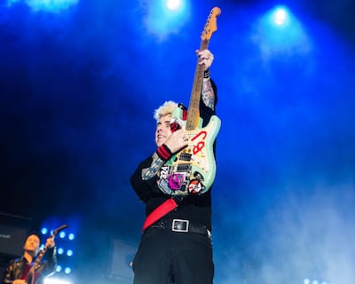 Green Day singer Billie Joe Armstrong was in fine voice in Dubai. Photo: All Things Live Middle East