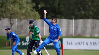 Italy's JJ Smuts during a match against Ireland at The Sevens in Dubai