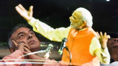 At both venues, Indian-Americans likened the enthusiasm over Modi’s meteoric rise to that surrounding Obama, who captured America’s imagination when he won the 2008 presidential election. Lucas Jackson / Reuters