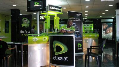 Etisalat said it has already written down its Nigerian unit investment to nil and has remaining exposure of Dh191 million through agreements to provide services such as international roaming. Akintunde Akinleye for The National