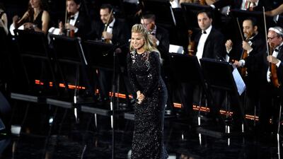 Pop singer Anastacia performs in the Paul VI Hall at the Vatican during the Christmas concert. AP Photo