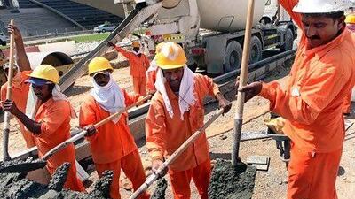 The price of raw materials such as sand, cement and steel rose sharply last month. Paulo Vecina / The National