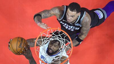 LA Clippers center DeAndre Jordan shoots past Sacramento Kings guard Frank Mason III during the first half of an NBA basketball game in Los Angeles. Chris Carlson / AP Photo.
