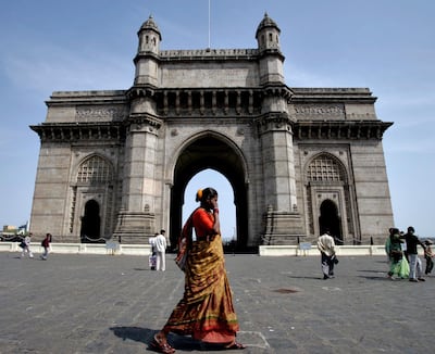 The Gateway of India arch in the Colaba district of Mumbai.