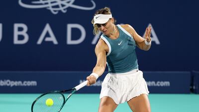 Paula Badosa of Spain during her match against Linda Noskova of Czech Republic.