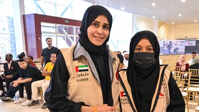 Volunteers at Abu Dhabi Cruise Terminal at Zayed Port on Sunday
