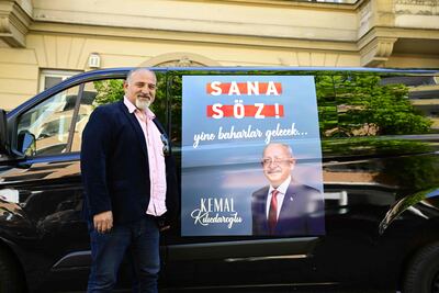 A shuttle bus was laid on in Berlin to take Kemal Kilicdaroglu voters to a polling station. AFP