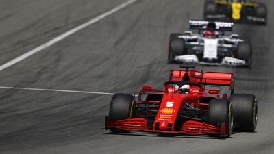 Ferrari's Sebastian Vettel on his way to a seventh-place finish. AFP