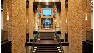 The atrium of the Westin Abu Dhabi Golf Resort & Spa.