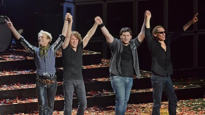 Singer David Lee Roth, guitarist Eddie Van Halen, bassist Wolfgang Van Halen and drummer Alex Van Halen of the legendary rock group Van Halen perform on a stop of their US Tour held at the CONSOL Energy Center in Pittsburgh, Pennsylvania, on March 30, 2012. Sipa USA