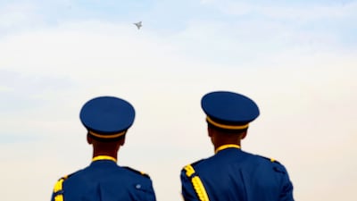 One of the best photos taken by our staff photographers in the UAE this year, at the Dubai Airshow. Chris Whiteoak / The National