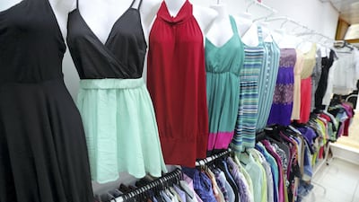 Abu Dhabi, United Arab Emirates - June 19, 2019: Thrift clothes shop Bodega. Wednesday the 19th of June 2019. Hamdan Bin Mohammed Street, Abu Dhabi. Chris Whiteoak / The National