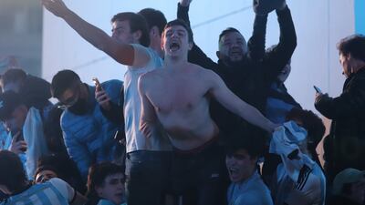Fans celebrate in Buenos Aires after Argentina won the Copa America with a 1-0 victory over arch rivals Brazil.