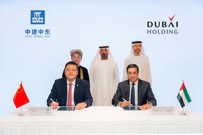Sheikh Ahmed bin Saeed, chairman of Dubai Holding, at the signing. Photo: Dubai Holding