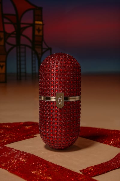 Statement clutches from Marzook turn accessories into objets d’art, defined by bold forms and glamour. Photo: Marzook