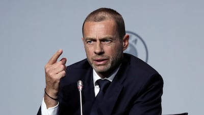 File photo of Uefa president Aleksander Ceferin during a press conference in Amsterdam. Reuters