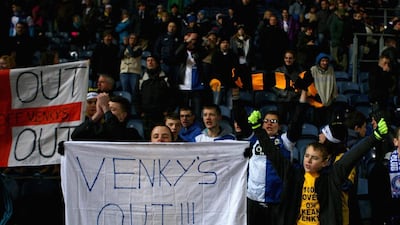 Blackburn Rovers fans protest against owners Venky's. Getty Images