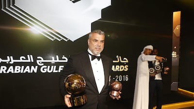 Al Ahli manager Cosmin Olaroiu was named Arabian Gulf League Manager of the Year for the third time in four seasons at Monday's annual awards ceremony in Abu Dhabi. Aletihad photo