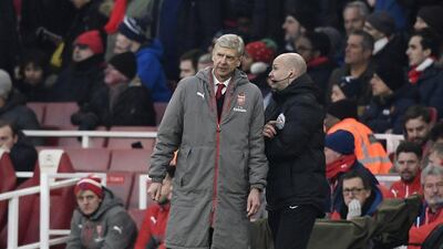 Arsenal manager Arsene Wenger clashes with official Anthony Taylor before being sent to the stands against Burnley on January 22, 2017 at Emirates Stadium. Dylan Martinez / Reuters
