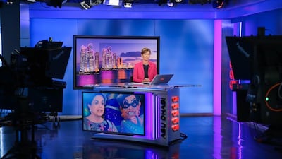 Becky Anderson, host of Connect the World with Becky Anderson, at Abu Dhabi’s twofour54 studios. Courtesy CNN