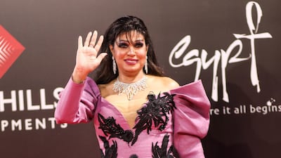 Egyptian Actress Fifi Abdou arrives on the red carpet to attend the closing ceremony of the 40th Cairo International Film Festival. Photo / EPA