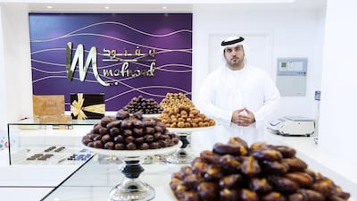 Nayef Bin Hamrour AlAmeri is the owner of Mafnood, an Emirati company specialising in high-end dates with a store in Nation Towers on the Corniche in Abu Dhabi. Christopher Pike / The National