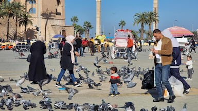 The old town in Tripoli. Libya's economy is hampered by the lack of a unified government to make policy decisions. AFP