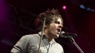 Jamie Cullum performs during the start of his tour of Germany at Schlosspark in Schwetzingen. Uwe Anspach / AP Photo