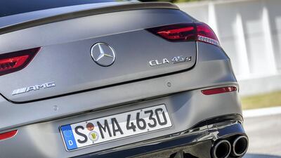 Twin exhausts on the CLA 45 S.