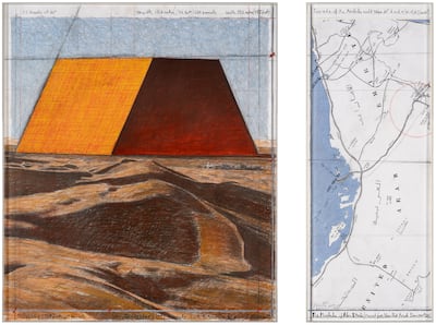 Christo, The Mastaba of Abu Dhabi (Project for UAE), 2007. Estimate: $180,000 to $250,000. Photo: Sotheby's