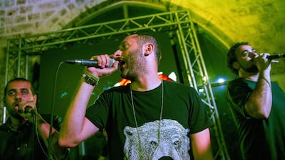 The hip-hop group DAM perform at the 2014 Palestine Festival of literature. Rob Stothard / Getty Images