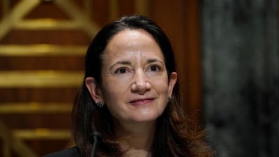 Nominee for Director of National Intelligence Avril Haines appears before the Senate Intelligence committee, January 19, 2021 in Washington, DC. AFP / POOL