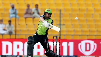 Dawid Malan top-scored for Qalandars against Deccan Gladiators, scoring 49 at Sheikh Zayed Cricket Stadium. Pawan Singh / The National