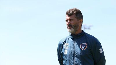 Ireland assistant manager Roy Keane observes a training session on Wednesday ahead of the team's Euro 2016 qualifier against Scotland on Saturday. Matthew Childs / Action Images / Reuters / June 10, 2015