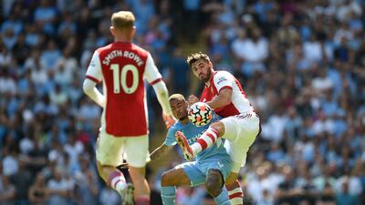 Sead Kolasinac – 4. Given his first Premier League start in 11 months, the Bosnian was given a torrid time by City’s relentless attacking players. AFP