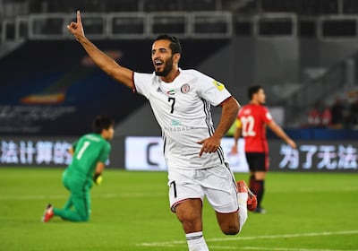 Al Jazira striker Ali Mabkhout has bagged 44 goals for for the UAE in 65 appearances. EPA