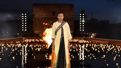 A model walks the runway during the Christian Dior Cruise 2020 show. Getty Images