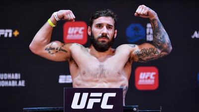 Jimmie Rivera during the UFC Fight Night weigh-in on Tuesday.